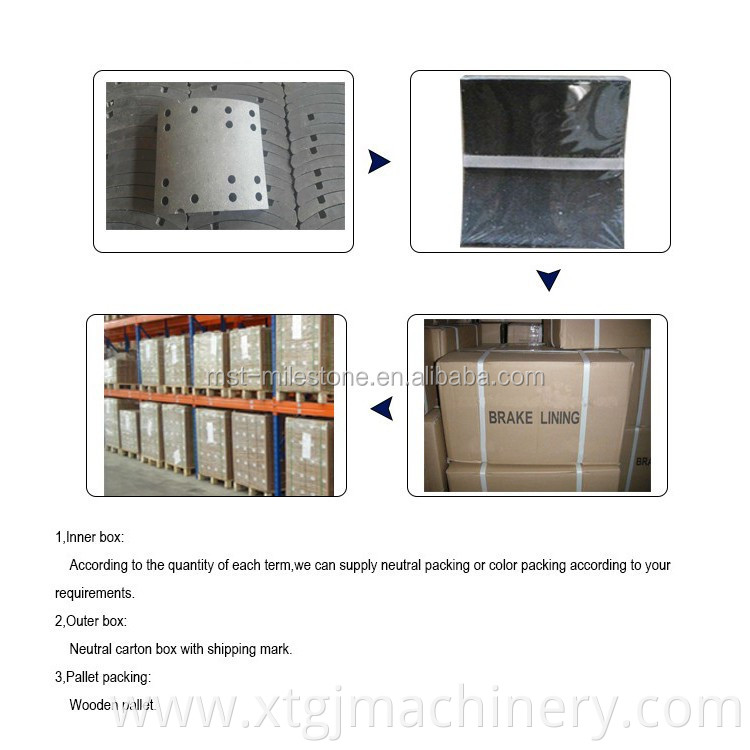 Truck trailer welding drum brake shoe lining 4702